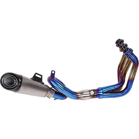 Moto Système D'échappement Complet évent Avant Tuyau Lien D'échappement Tuyau de Connexion pour MT-09/FZ-09 2014-2017 (1/5)