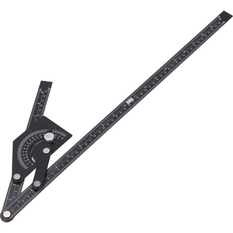 Équerre à coulisseau universelle en alliage d'aluminium rapporteur 0-180° pour mesure d'angle bois et artisanat (1/5)