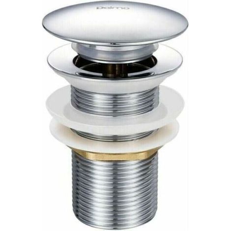 Bonde de douche et lavabo Pop-up sans Trop-Plein en Laiton Chromé G 1-1/4, Équipée d'un Système d'Ouverture et de Fermeture Facile à Bouton-Poussoir. (1/5)