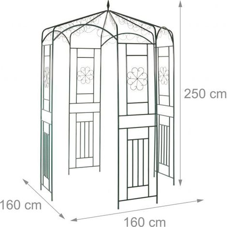 Estaca de rosal de metal 250 cm verde 130002910
