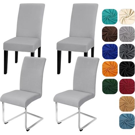 Stuhlhussen 4er Set, Stretch, abnehmbar, waschbar, für Küche & Restaurant (1/5)
