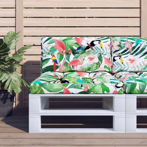Coussin de palette,Coussin d'assise Confortable multicolore 70x40x12 cm tissu -AD75094 (1/5)