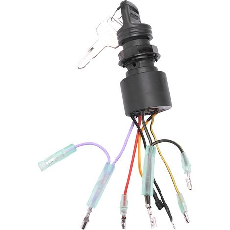 Interrupteur d'allumage 87-17009a5 pour moteur de bateau, compatible avec les moteurs hors-bord Mercury, 3 positions : Arrêt-Marche-Démarrage (1/5)