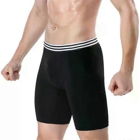 Pantalon plat grande taille Major Boxing Sous-vêtements homme doux et tendance Maillot de bain homme Coupe plate Confortable Texture soie glacée (1/4)