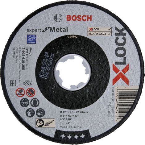 Disco metálico BOSCH X-Lock 125x1,6 plano - 2608619254