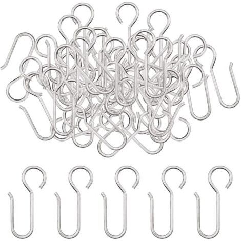 Crochets agrafes pour Rideaux,40 pièces Crochets Rideaux Rail,Crochets pour Rideaux en Zinc à Usage intensif,pour Les Rideaux de Porte,etc(50x28mm)