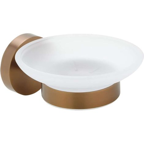 Sapho X-Round - Portasapone Copper, vetro satinato, rame opaco XR803PG (1/2)