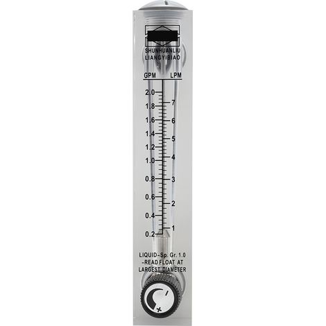 Type de panneau de réglage en plexiglas acrylique LZM-15T, débitmètre de liquide 0.2  2GPM G1/4 ''G1/2'' (1/5)