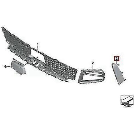 1 Paar Frontstoßstangen-Seitenblenden, Kühlergrillabdeckung 51118075625 51118075626 für BMW 1er F40 (2019-2024), vertikale Kühlergrillblende. (1/4)