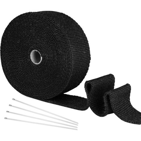 Bande Thermique Échappement Moto, Noire, 5m x 50mm