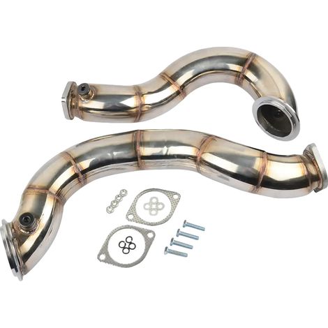 Tuyau d'échappement Downpipe, entrée de 3 pouces, sortie de 2,5 pouces, épaisseur de 1,59 mm, s'adapte au moteur haute performance N54, section intermédiaire (1/5)