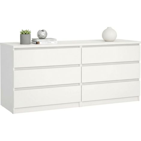 Dmora - Kommode Abacadabra, Wohnzimmerbuffet, Wohnzimmer-Sideboard, Moderne Küchen-Speisekammer, 154x50 h70 cm, Weiß