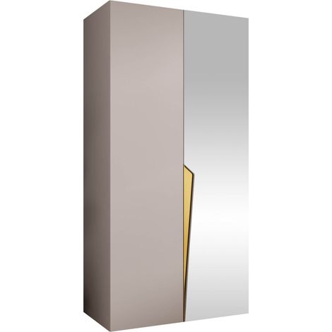 Armoire Hartford 608, Cachemire, 202x100x52cm, Portes d'armoire: Avec des charnières, Nombre d'étagères: 0 (1/5)