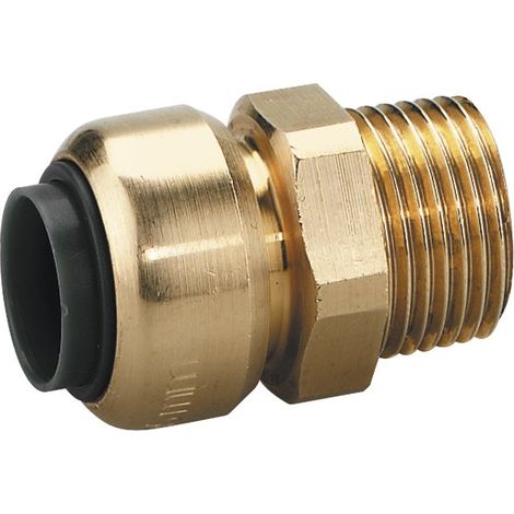 SCHNEIDER Einschraubsteckverbinder gerade AG 1/2" für 22 mm Druckluftrohr (1/2)