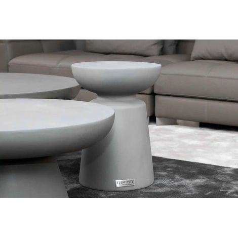 KYLIX Table d’appoint en béton  durable  haute qualité  35 x 35 x 46 cm