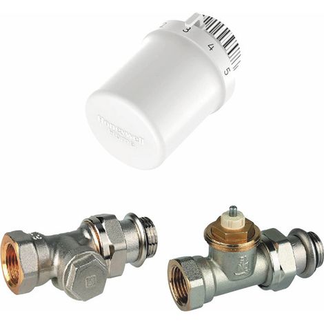 Kit valvole per radiatore 1/2" diritto