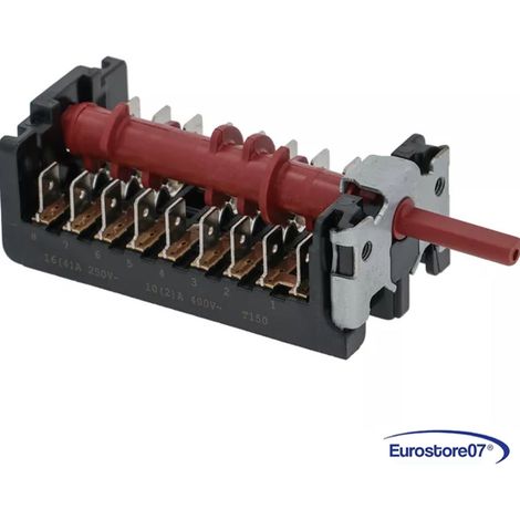 Commutatore forno VESTEL (32011792)  Gottak 850703K 5 posizioni perno ø 6x4,6 mm (1/3)