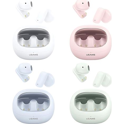 Cuffie wireless Bluetooth 5.3 TWS USAMS, colore bianco (1/5)