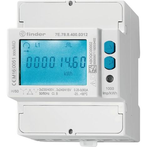 Compteur d énergie finder 8012823433240 80 ampères double tarif