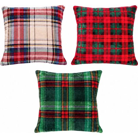 Ad Trend Cuscino Natalizio in Flanella e Sherpa 45x45 cm Assortito 1 Pz – Cuscino Morbido Decorativo di Natale (1/2)