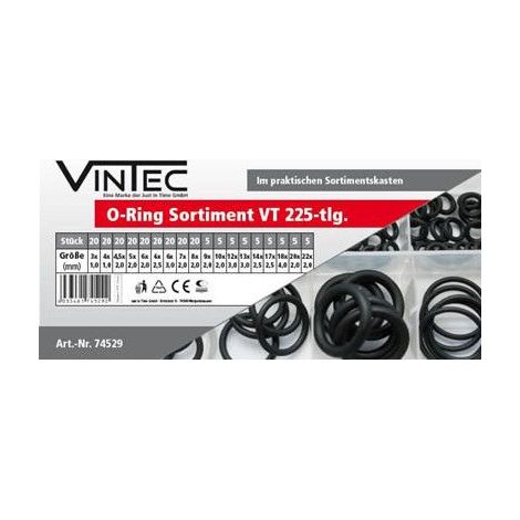 Assortiment Joints toriques en coffret 225 pièces - VINTEC