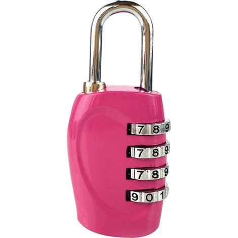 Ortviai Serrure à Combinaison 4 Digits pour Bagages / Valises / Casiers, Alliage de Zinc, Rose, Modèle 330B