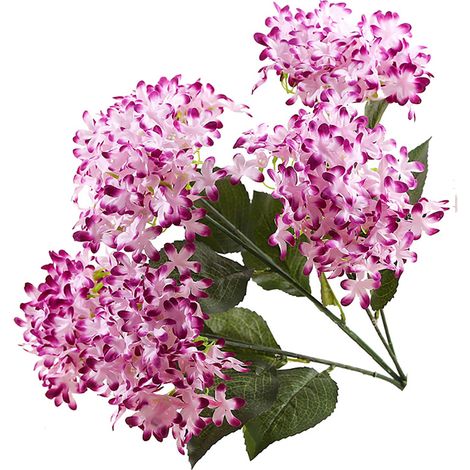 Bouquet D Hortensias Artificiels - Fleurs En Plastique Et Feutre - Pour Vase Maison Et Décoration De Fête - Lot De 1 (1/2)