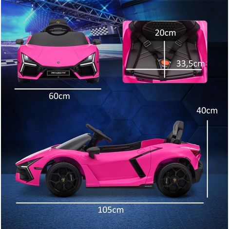 Coche eléctrico infantil con mando y luces rosa OKMYHOME (1/2)