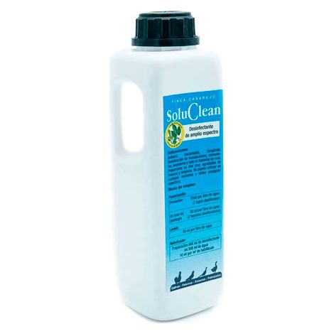 Soluclean - Desinfección de gallineros, perreras, comederos y Material de cría - Producto Natural para disolver en Agua y Limpiar Las instalaciones (5 L)