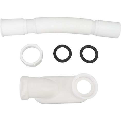 Tuyau vidange baignoire et douche PVC 1"1/2 extensible, anti-odeurs pour lavabo et bassin