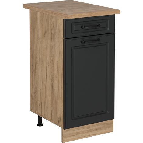 Meuble cuisine R-Line, Anthracite campagne, 40cm, PT Chêne, Vicco