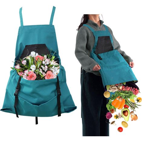 Grembiule da giardino, grembiule da raccolta con chiusura rapida, grembiule impermeabile per uomo e donna, cintura da giardino con cinghie regolabili (1/5)