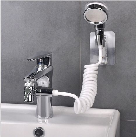 Ensemble Pommeau Douche pour Lavabo, Douchette de Salle de Bain, 1.5m Tuyau Télescopique (1/4)
