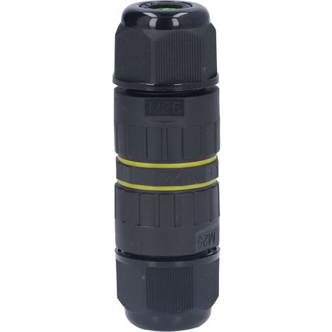 Wasserdichter 5-adriger Stecker, M25 IP68. Wasserdichter Stecker. Hochleitfähige Messingkontakte im bruchsicheren Kabelbereich von 10–14 mm.