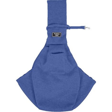 1 Sac porte-animal avec bandoulière réglable, poche zippée, matière tergal, pour chiens et chats, usage extérieur (1/5)