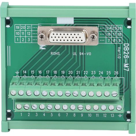 Kupferbasierte Leiterplatten-Klemmenleiste, 0,8 A pro Pin, 0,2 Nm Drehmoment, bedruckte Etiketten, 60-V-DC-Verteilermodul (Buchse) (1/5)