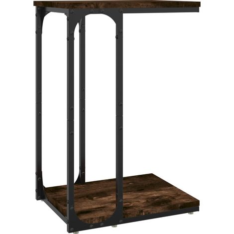 Side Table Smoked Oak 40x30x60 cm Engineered Wood vidaXL