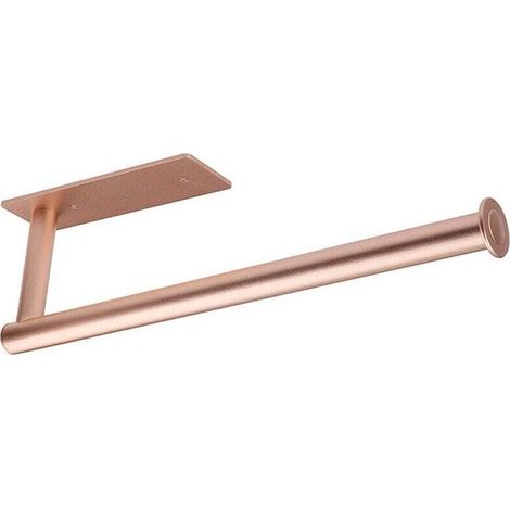 Porte-papier, porte-rouleau de papier toilette, distributeur et cintres muraux pour salle de bain et cuisine, or rose (1/4)