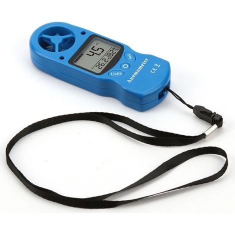 Digitales Anemometer, hochwertige Verarbeitung, gut lesbares Display, kompaktes und leichtes Design, langlebiges und zuverlässiges Temperaturanemometer für Damen und Herren (1/5)