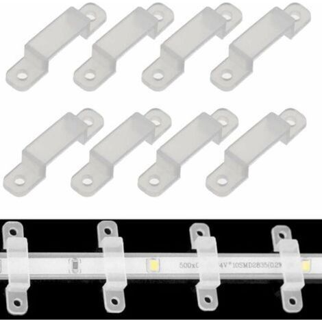 Pack of 50 mounting clips for 10mm to 18mm LED strip lights