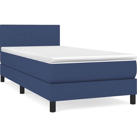 Maison Exclusive - Giroletto a Molle con Materasso Blu 80x200 cm inTessuto (1/5)