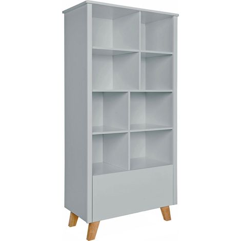 Bibliothèque 1 tiroir Novelies Zara Gris (1/5)