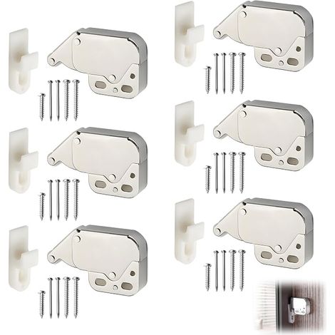 Spring Catches Mini Latch Flap Door, Spring Catches Mini Latch Spring Latch Clasp Cabinet Door Springs Mini Latch for Wardrobes, Easy to Install (1/4)