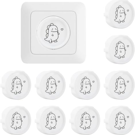 CCYKXA 10-teiliges Set Baby-Sicherheits-Steckdosenabdeckungen für Universalsteckdosen, Schutz vor Stromschlägen, Staub und Spritzwasser, dekoratives Silikondesign