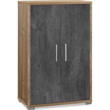 UFFICIO DOUBLE MOBILE 2A 110X71 NOCE ST/OSS NERO