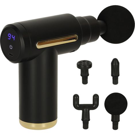 Pistolet de massage masseur 4 extremites noir