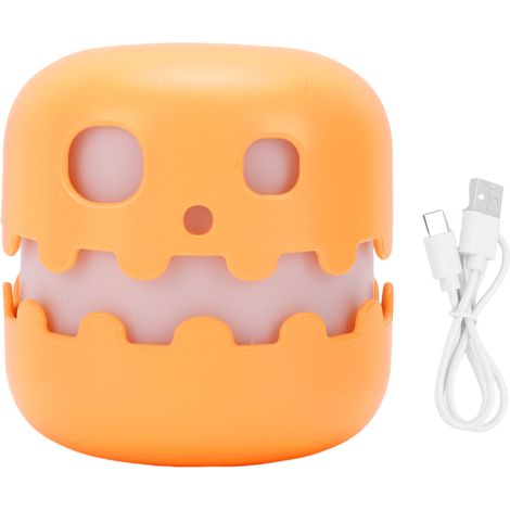 Lampada Notte Zucca LED Ricaricabile – Luce Calda Regolabile, Design Festivo in ABS – Ideale per Camera da Letto e Decorazioni Halloween (1/5)