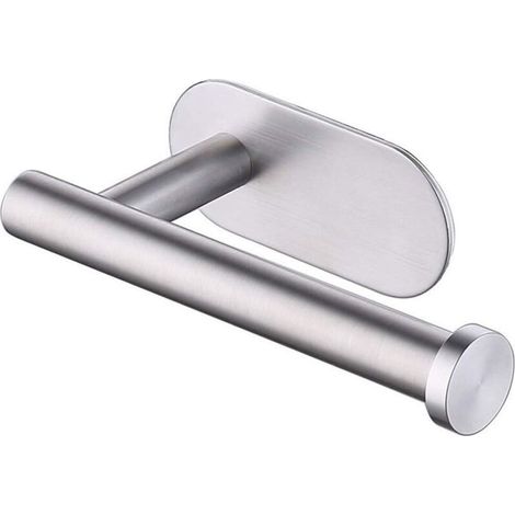 Self-adhesive stainless steel toilet paper holder. No drilling required. Strong adhesion and leak-proof. - Wire drawing (1/4)