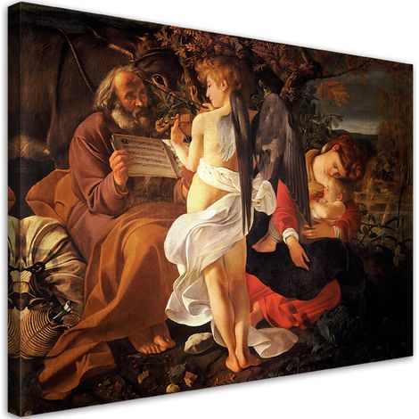 Tableau sur toile Repos pendant la fuite en Égypte - Le Caravage 60x40 (1/5)