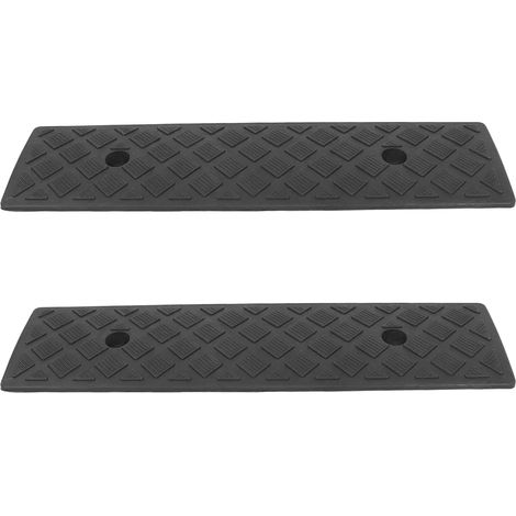Lot de 2 Rampes de Trottoir 3 cm de Hauteur, Rampes de Seuil Antidérapantes pour Fauteuil Roulant Voiture (1/5)